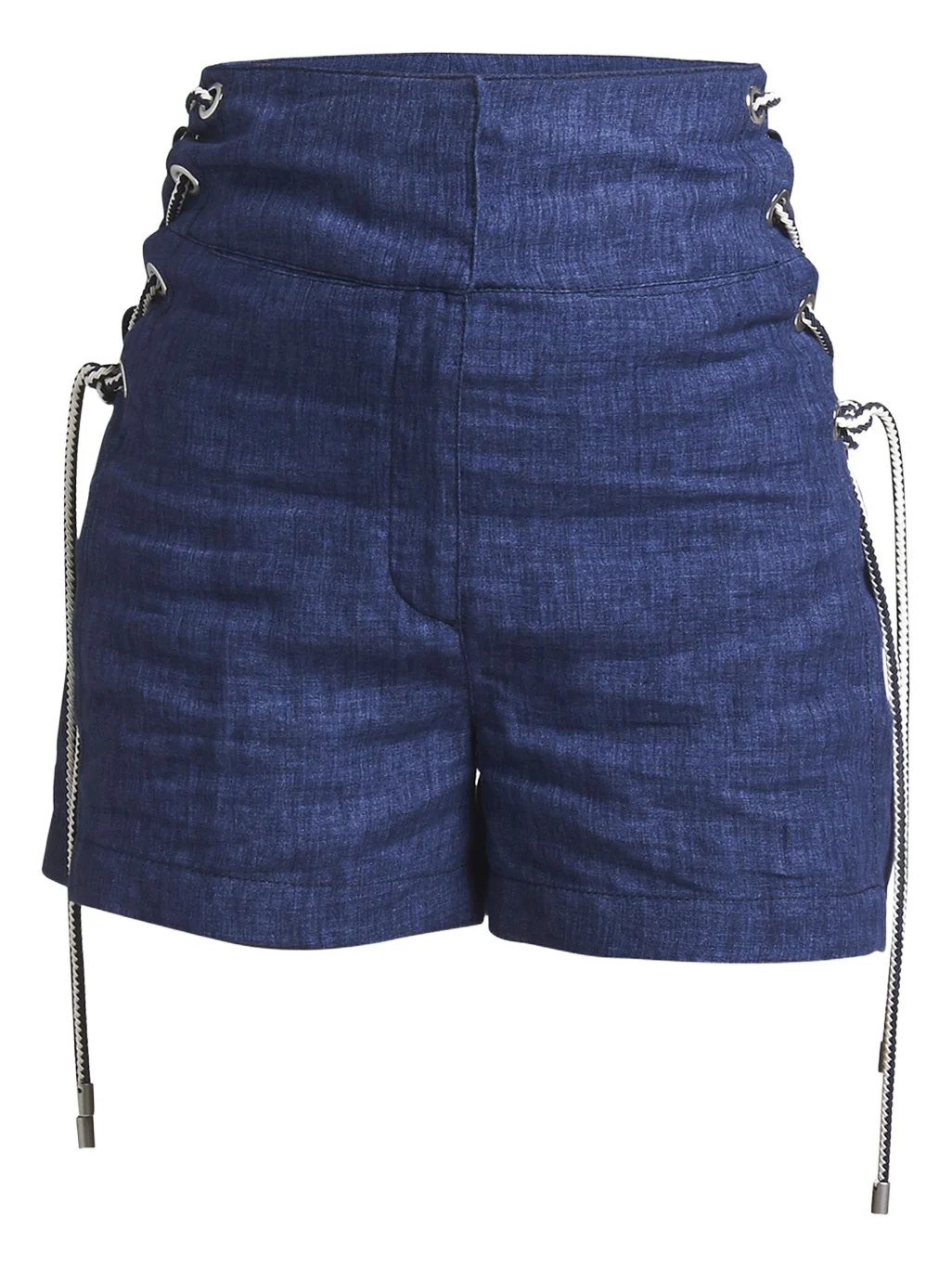 Giorgio Armani Lace-Up Sides Linen Shorts