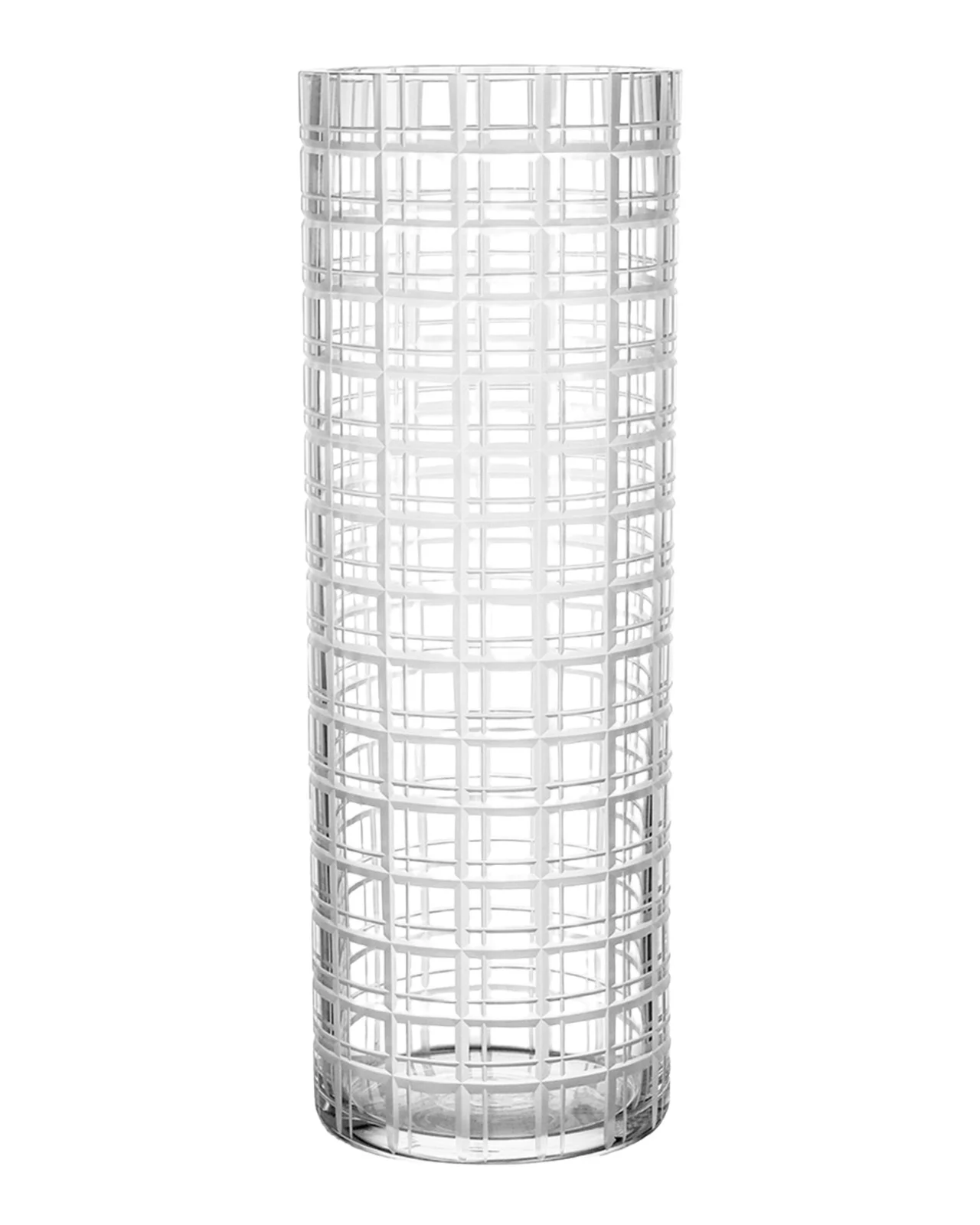 Orrefors Cut In Number Checker Large Vase