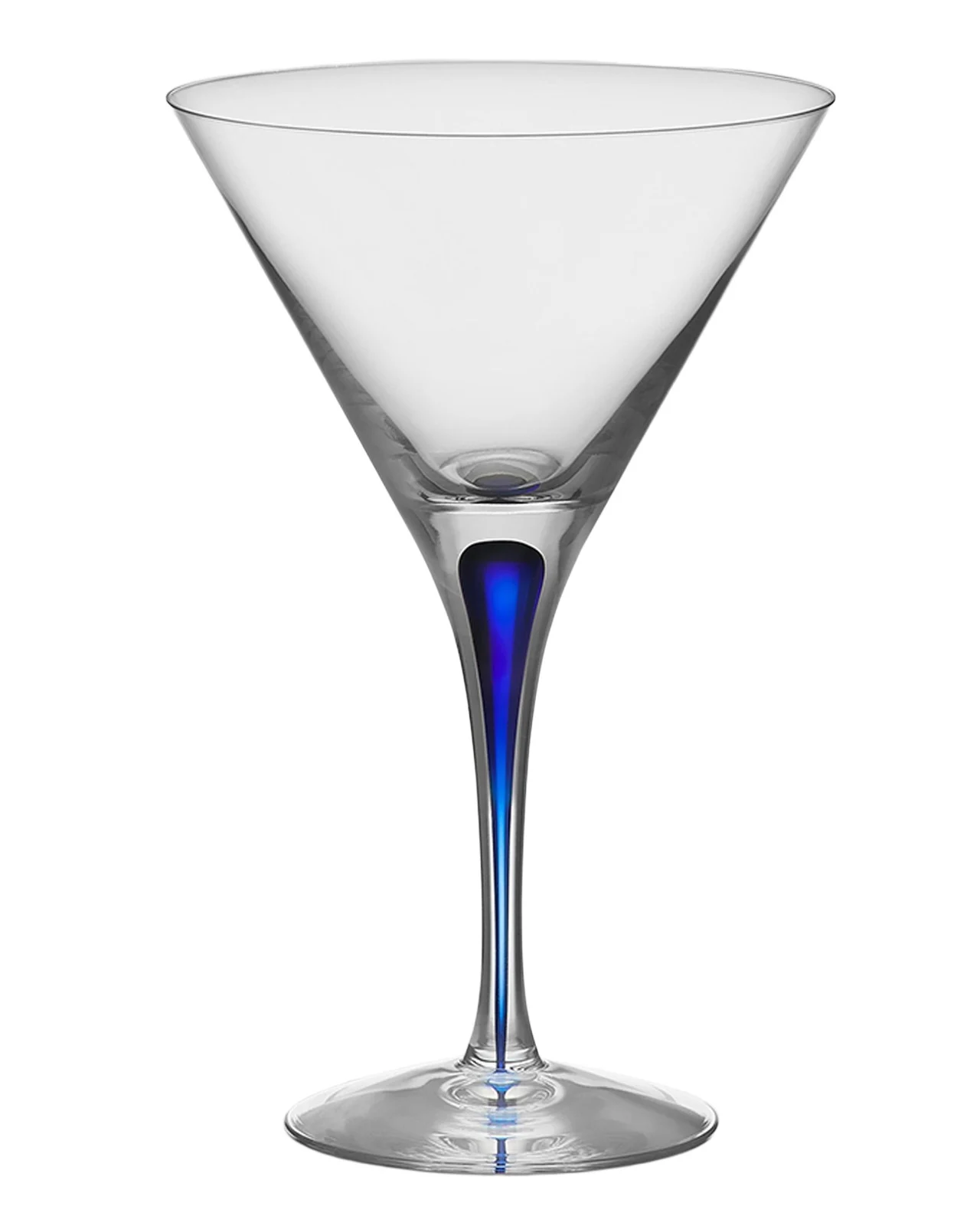 Orrefors Intermezzo Blue Martini Glass, 7 oz.