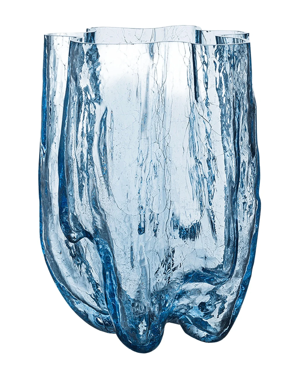 Kosta Boda Crackle Circular Vase, XL