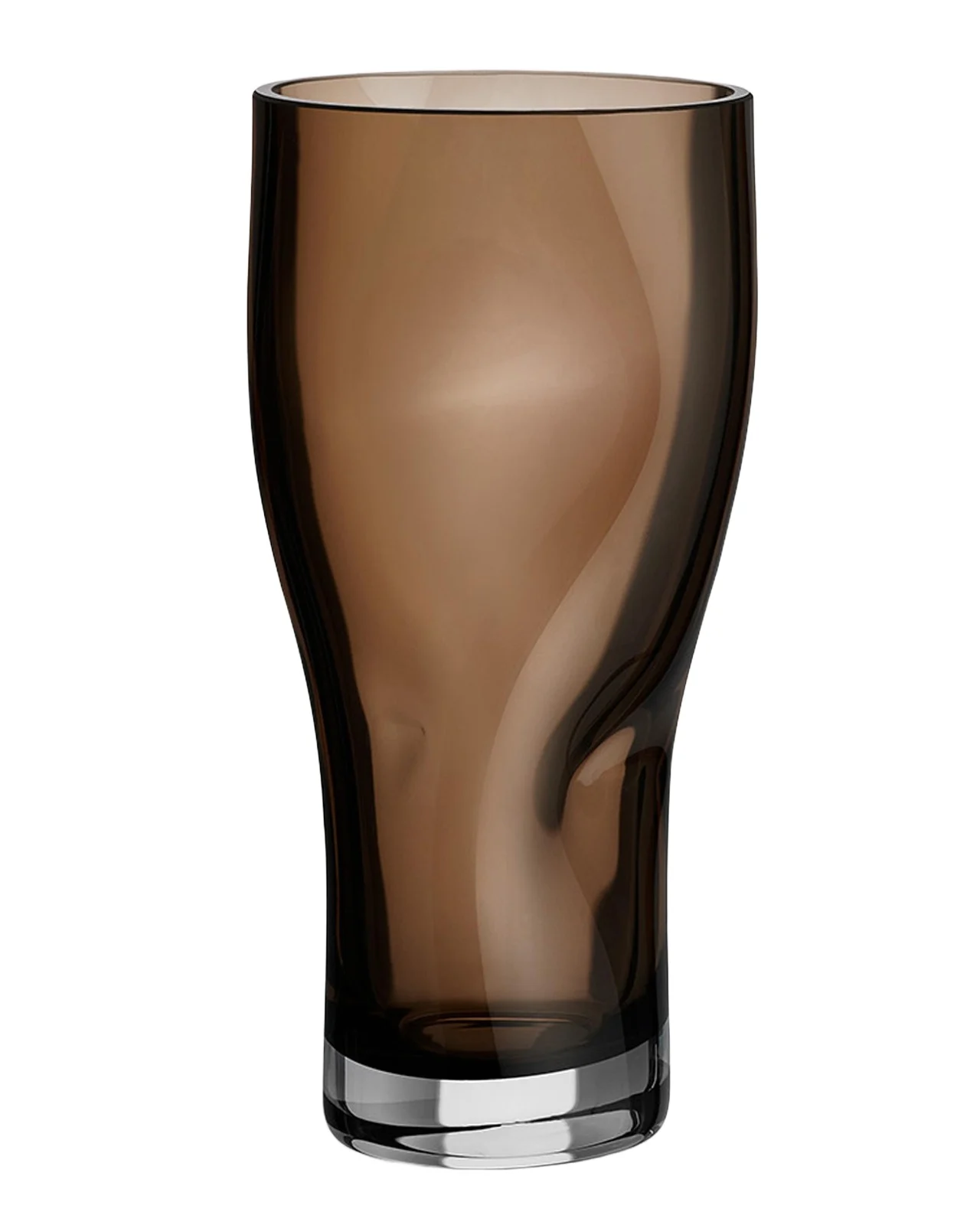 Orrefors Squeeze Smokey Brown Small Vase