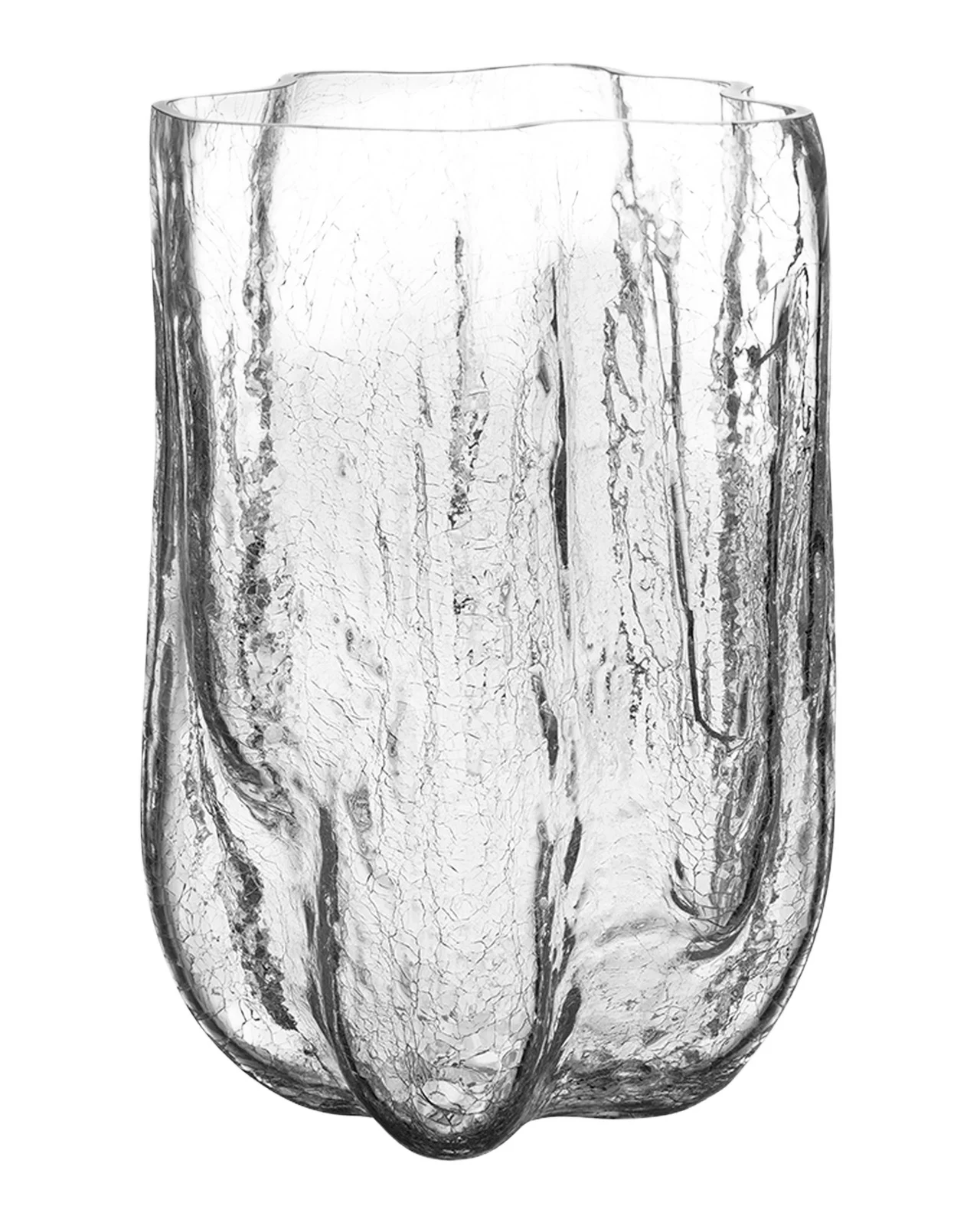 Kosta Boda Crackle Clear Vase, XL