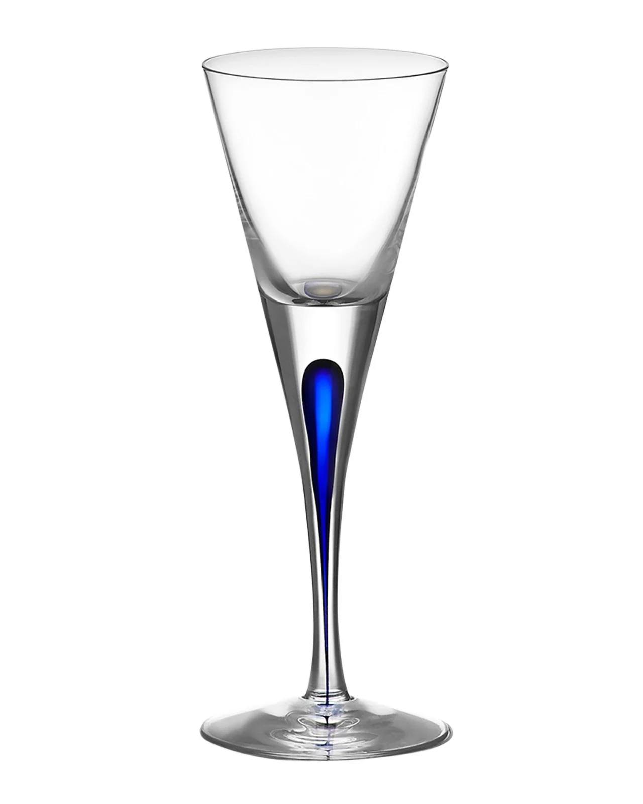 Orrefors Intermezzo Blue Snaps Glass