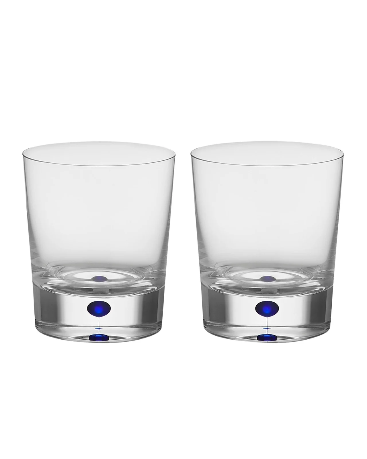 Orrefors Intermezzo Blue Double Old-Fashioned Glasses, Set of 2