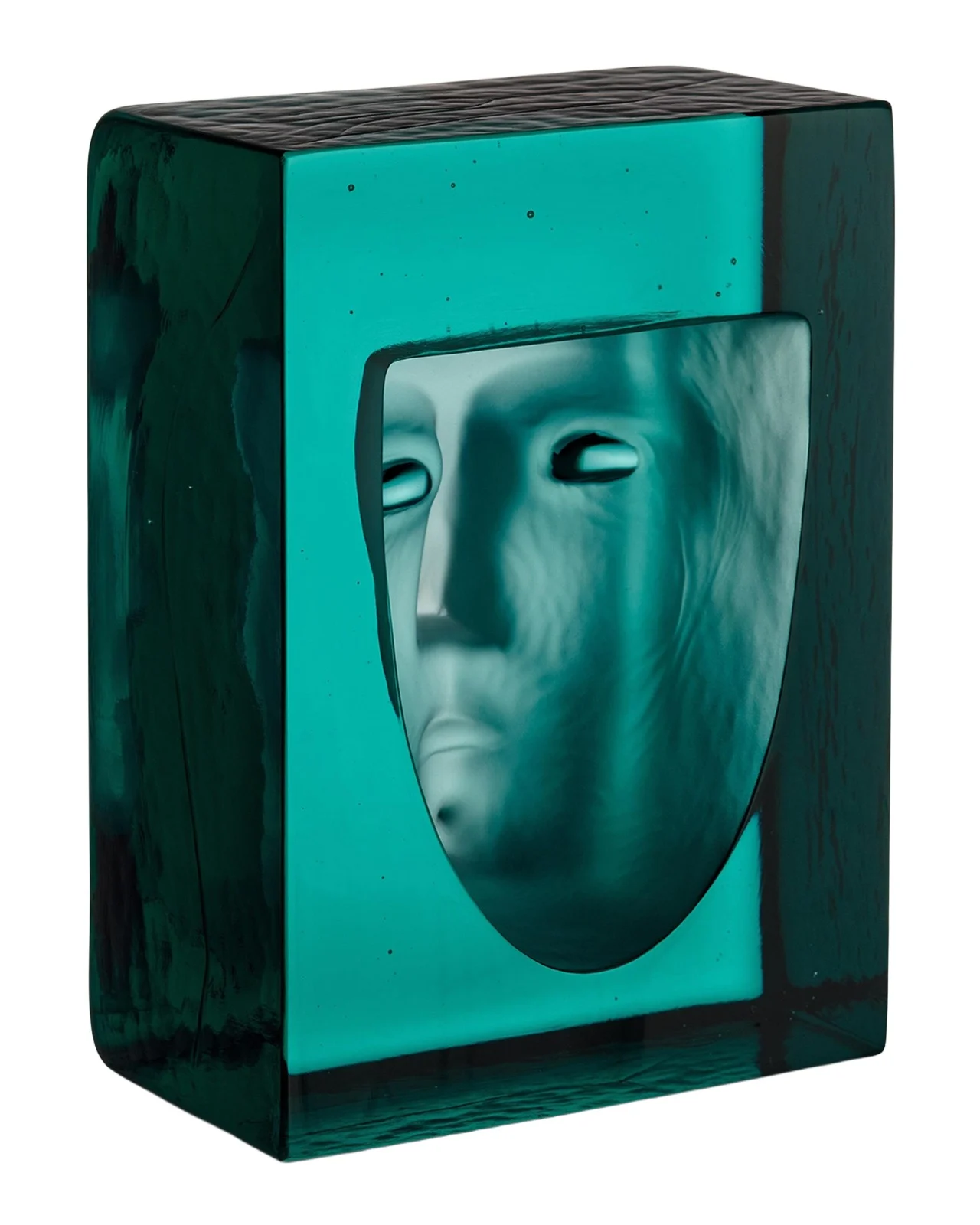 Kosta Boda "Azur Frost Petrol" Decorative Accent by Bertil Vallien