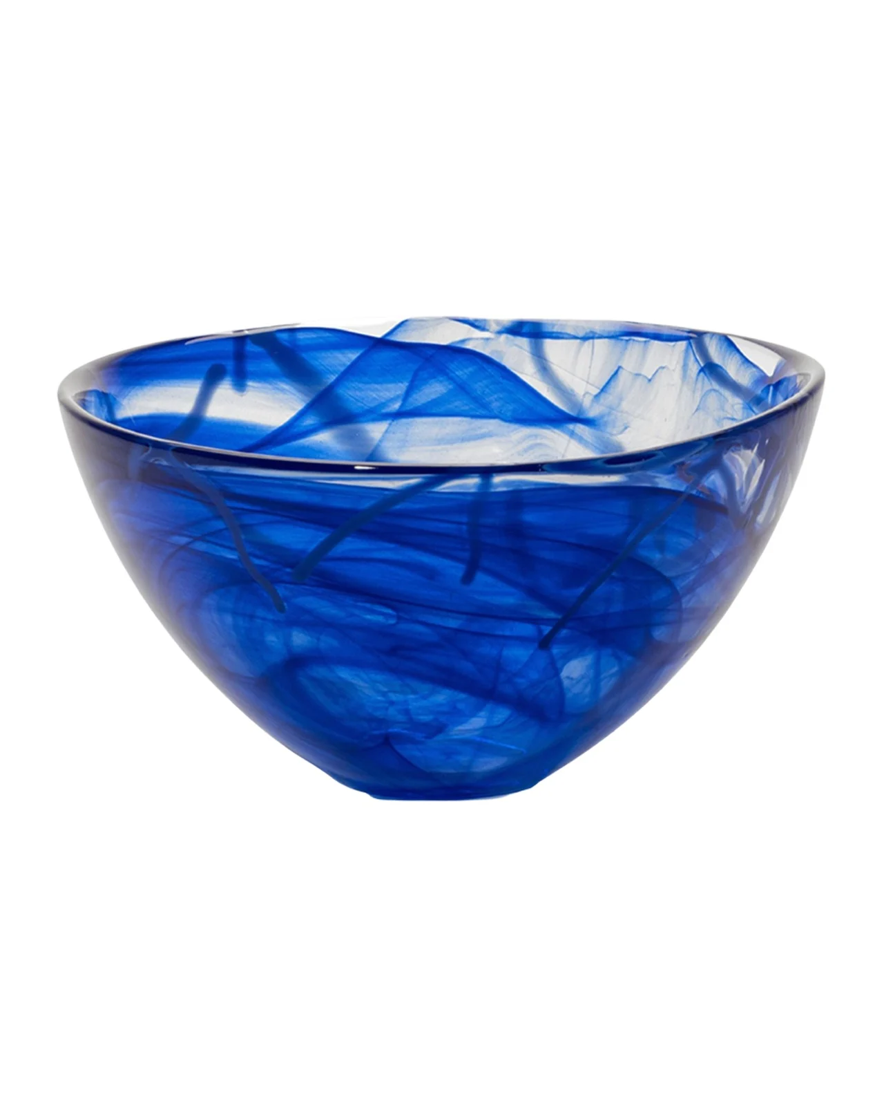 Kosta Boda Contrast Bowl Blue, Medium