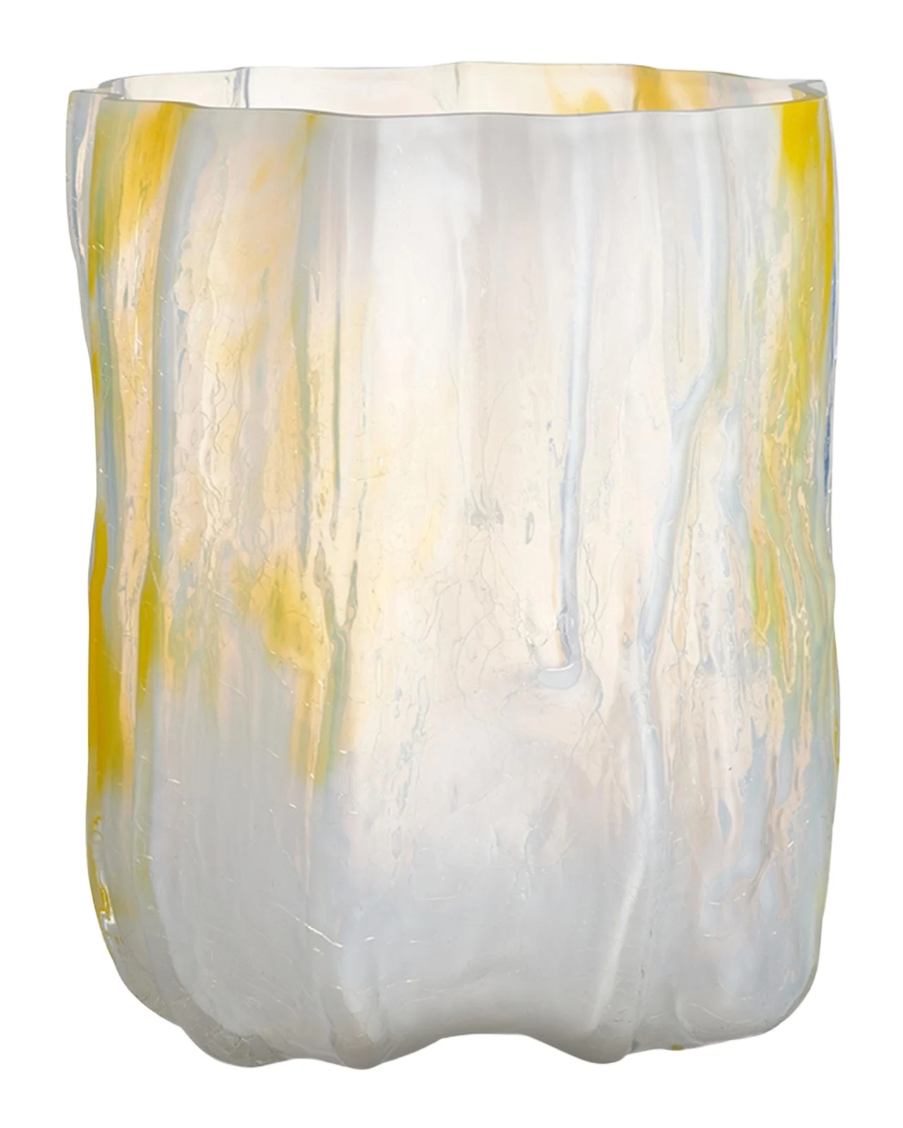 Kosta Boda Crackle Tall Vase, 11"