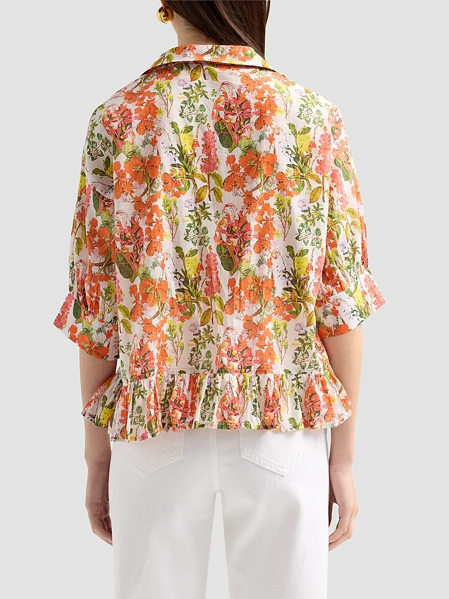 Ro's Garden Women's Ruby Floral Cotton Shirt | Thumbnail 3 Ro's Garden Women's Ruby Floral Cotton Shirt | Thumbnail 3