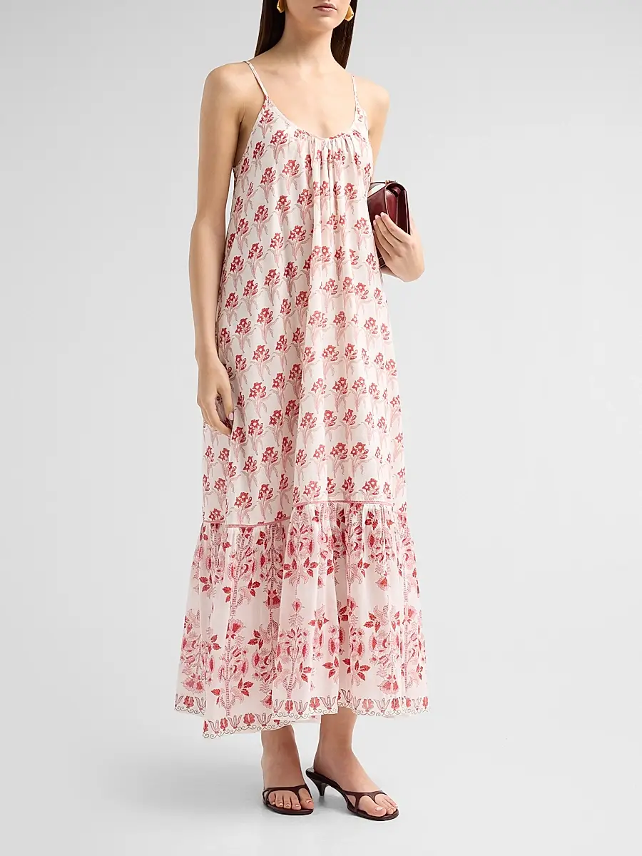 Ro's Garden Women's Samoa Floral Cotton Maxi Dress | Thumbnail 4 Ro's Garden Women's Samoa Floral Cotton Maxi Dress | Thumbnail 4