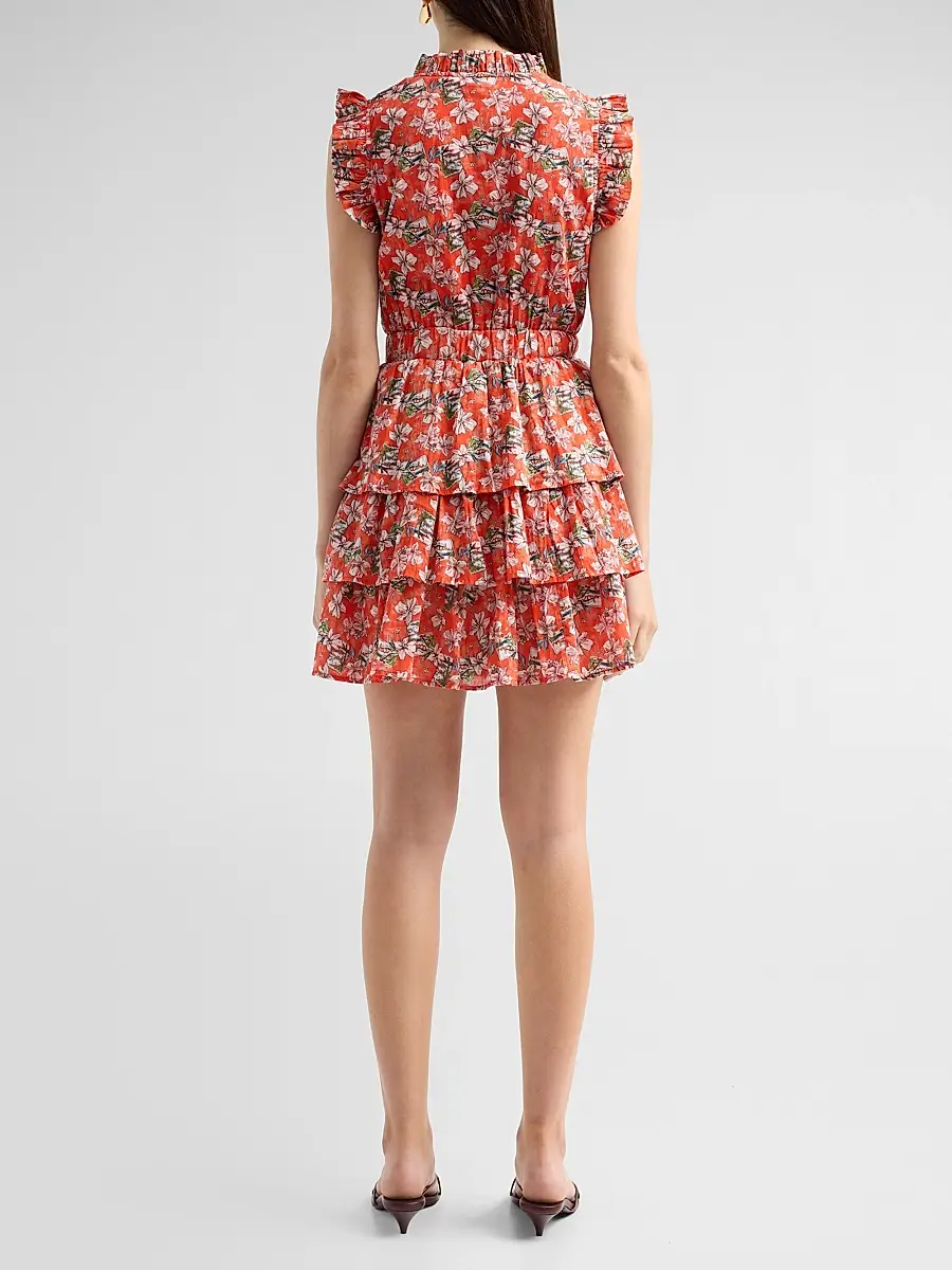 Ro's Garden Women's Bimba Cotton Floral Mini Dress | Thumbnail 3 Ro's Garden Women's Bimba Cotton Floral Mini Dress | Thumbnail 3