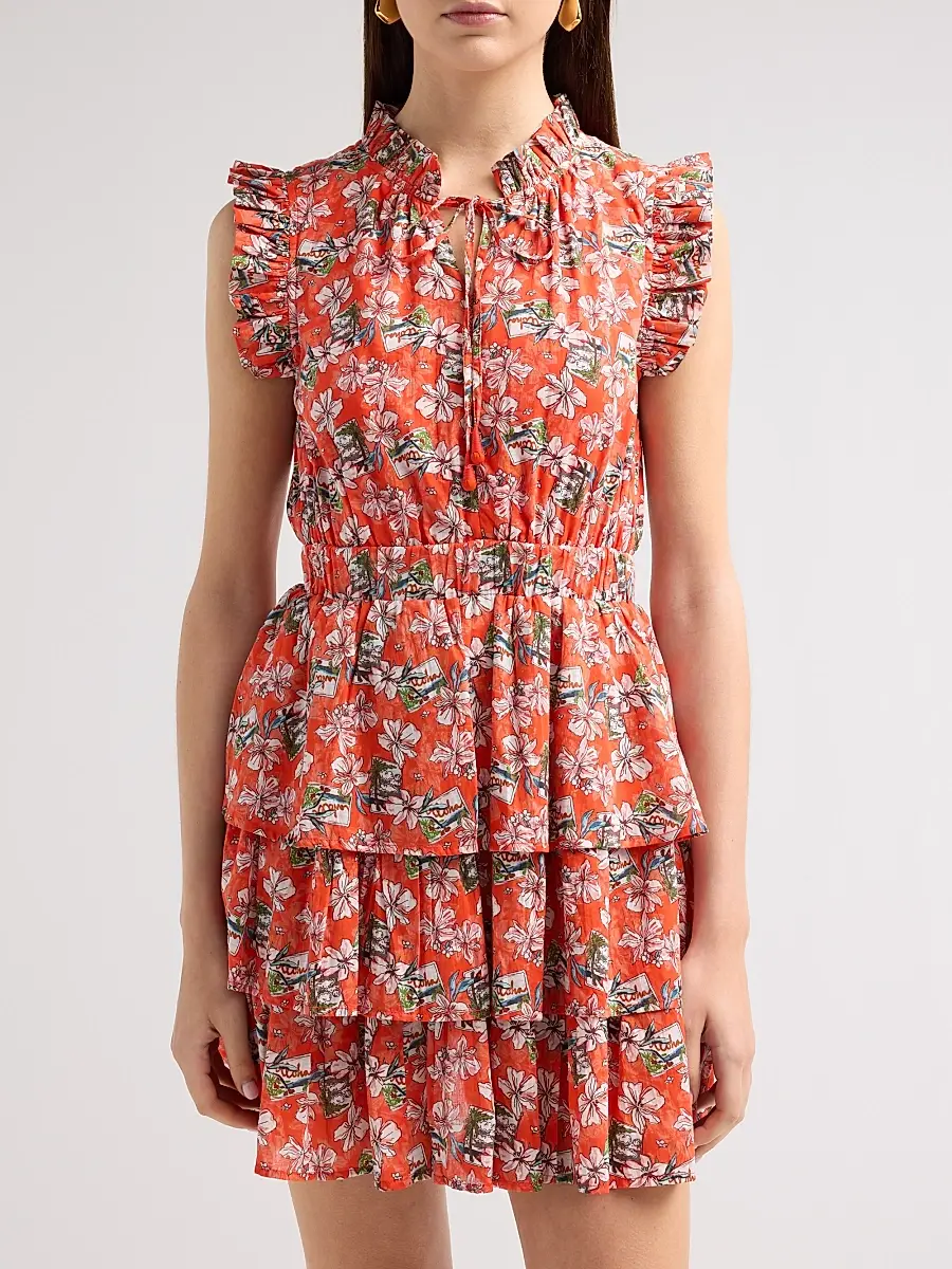 Ro's Garden Women's Bimba Cotton Floral Mini Dress | Thumbnail 5 Ro's Garden Women's Bimba Cotton Floral Mini Dress | Thumbnail 5