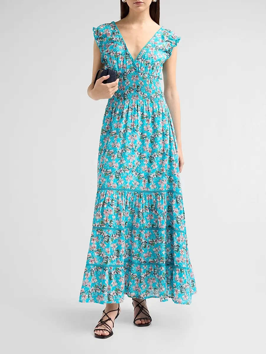 Ro's Garden Women's Hilda Floral Cotton Maxi Dress | Thumbnail 2 Ro's Garden Women's Hilda Floral Cotton Maxi Dress | Thumbnail 2