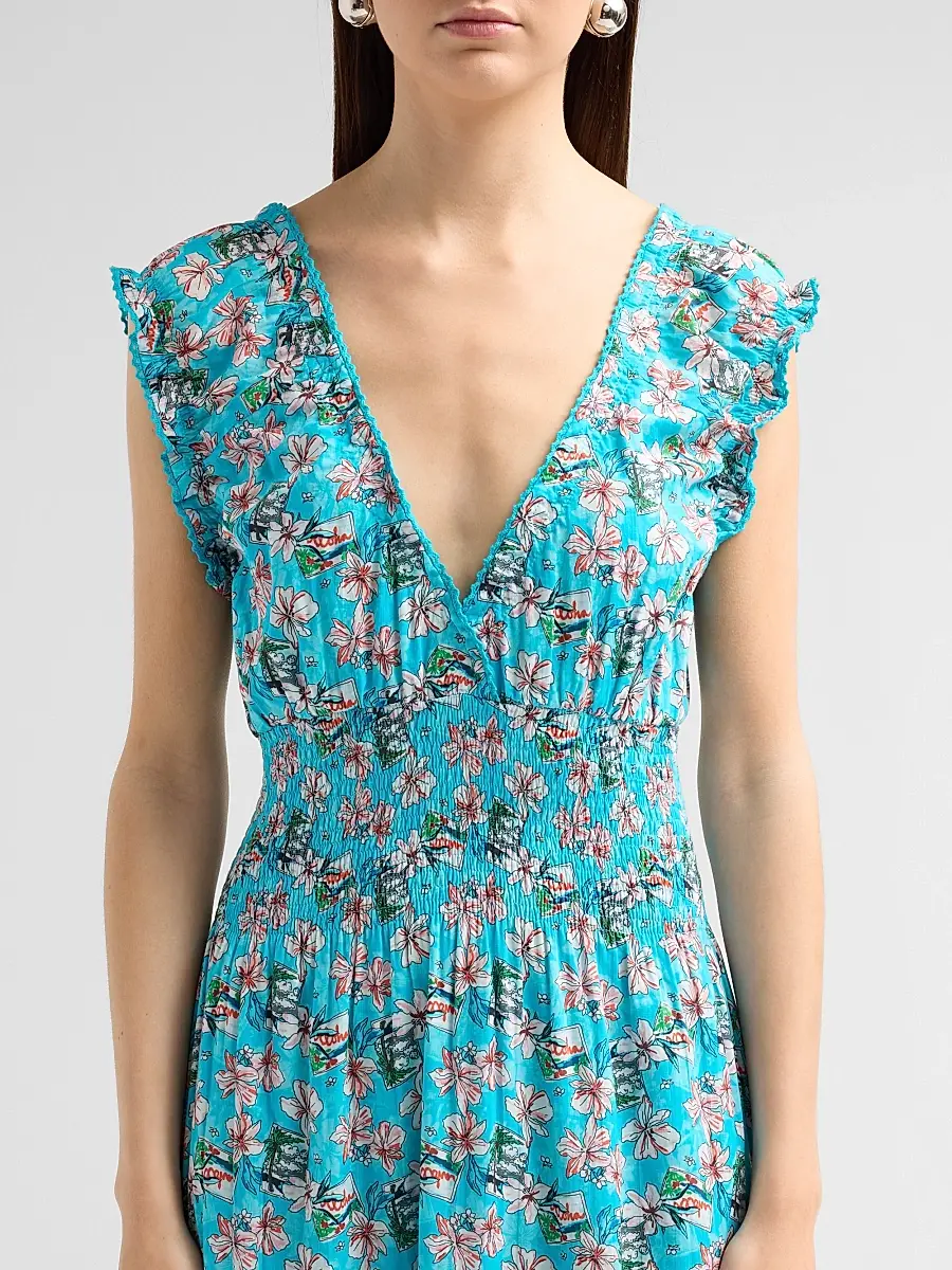 Ro's Garden Women's Hilda Floral Cotton Maxi Dress | Thumbnail 5 Ro's Garden Women's Hilda Floral Cotton Maxi Dress | Thumbnail 5