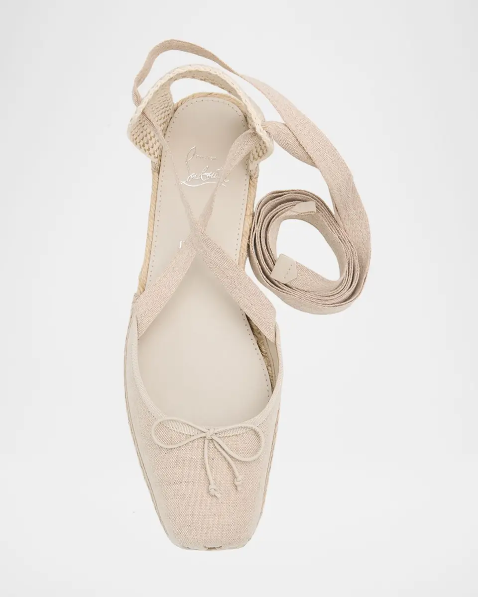 Christian Louboutin Cassiadrilla Canvas Lace-Up Espadrilles | Thumbnail 4