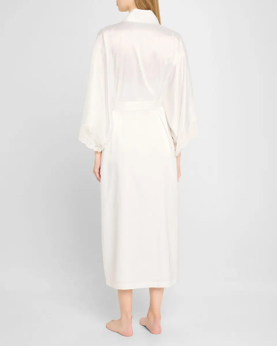 Natori Peony Glamour Lace-Trim Robe | Thumbnail 3
