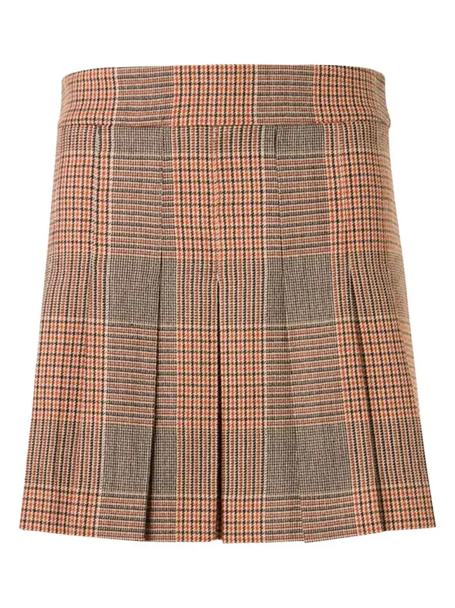 Glen Check Pleated Mini Skirt Glen Check Pleated Mini Skirt