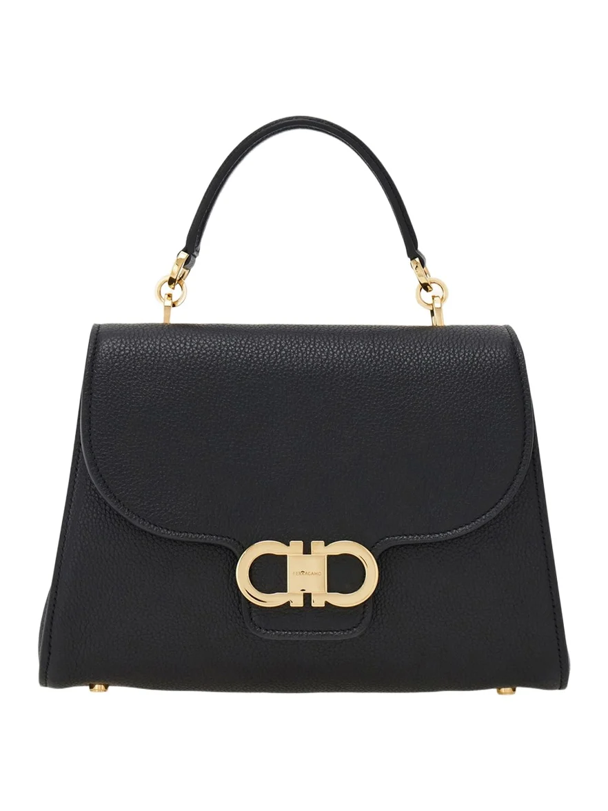 Double Gancio Leather Top-Handle Bag Double Gancio Leather Top-Handle Bag