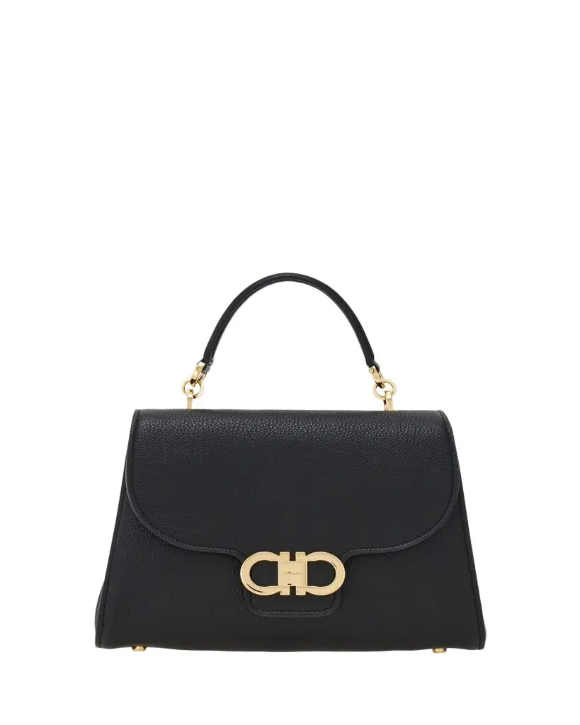 Ferragamo Double Gancio Leather Top-Handle Bag | Image 1 Ferragamo Double Gancio Leather Top-Handle Bag | Image 1