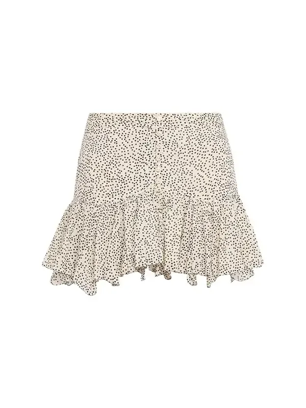 Daneen Polka Dot Voile Mini Skirt
