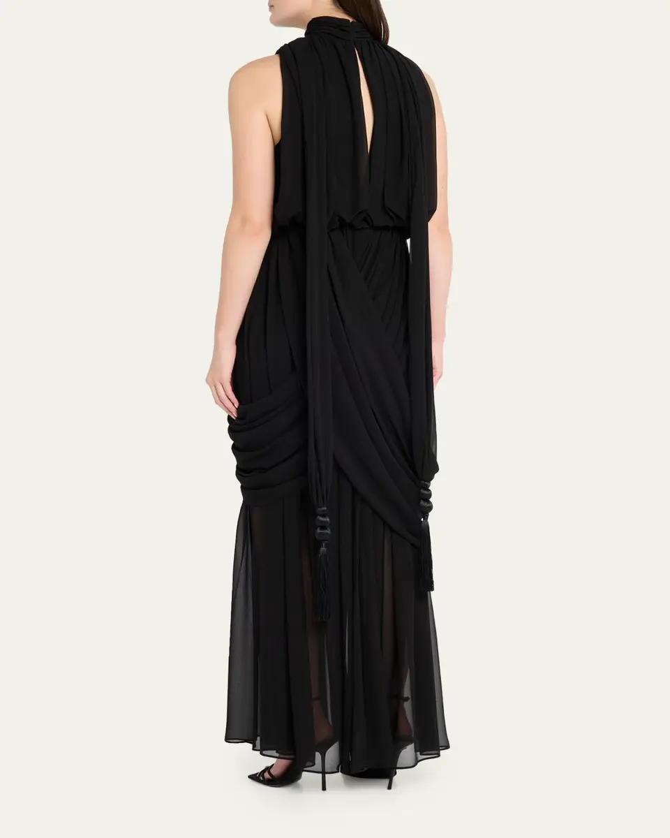 Et Ochs Arabella Plunging Draped Column Gown | Thumbnail 3 Et Ochs Arabella Plunging Draped Column Gown | Thumbnail 3