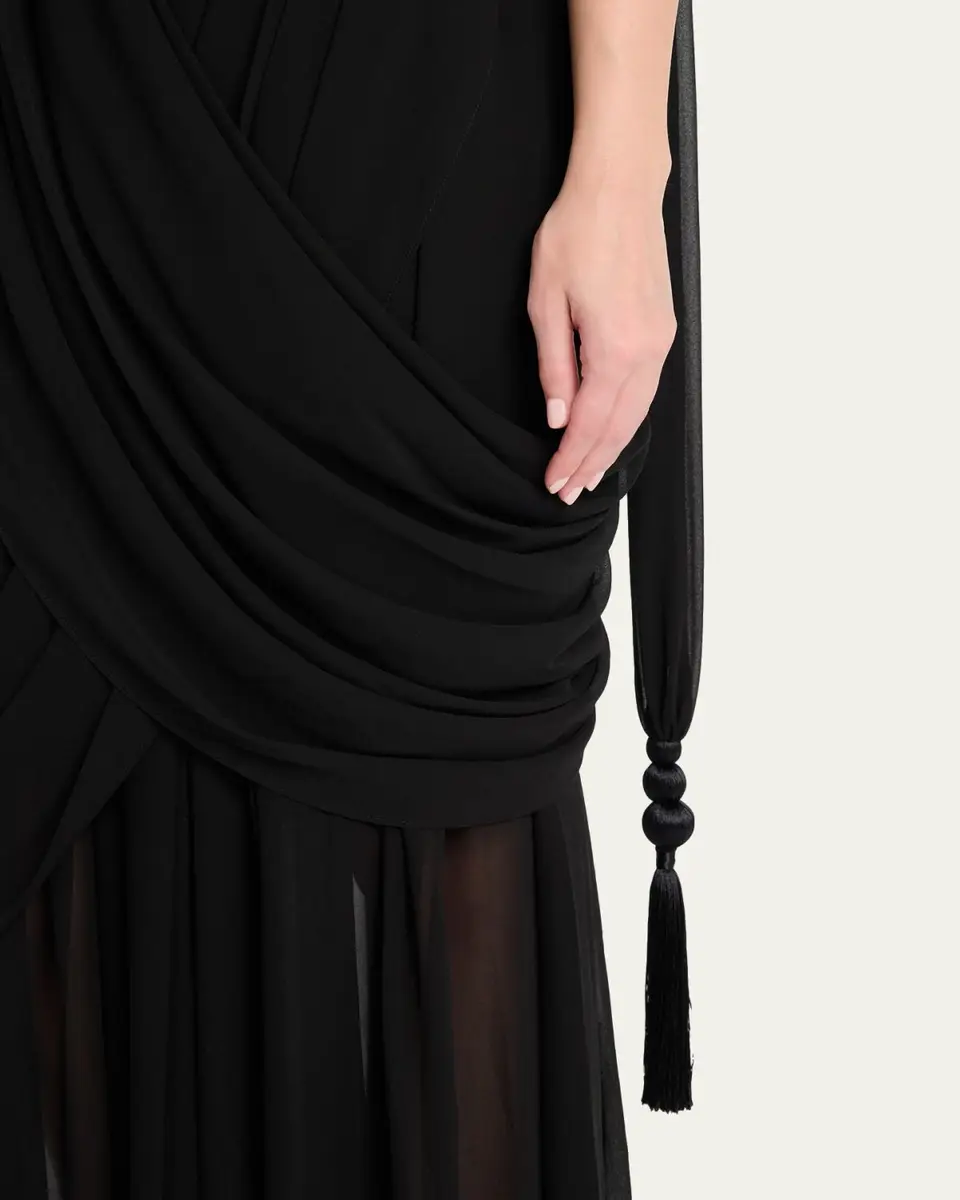 Et Ochs Arabella Plunging Draped Column Gown | Thumbnail 5 Et Ochs Arabella Plunging Draped Column Gown | Thumbnail 5