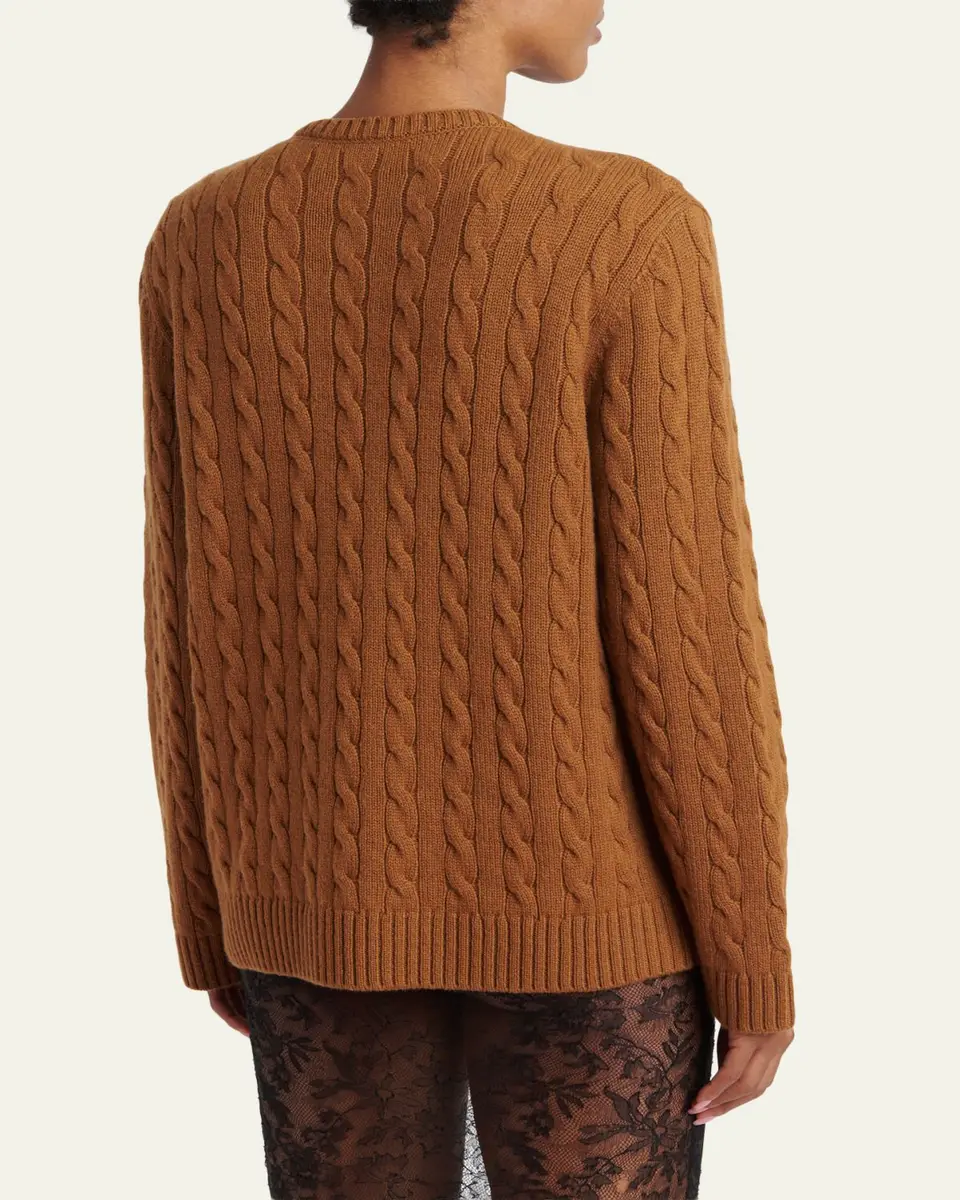 Valentino Garavani Cashmere Cable-Knit Sweater | Thumbnail 3 Valentino Garavani Cashmere Cable-Knit Sweater | Thumbnail 3
