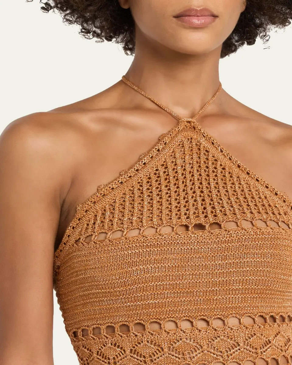 Retrofête Florentina Crochet Halter Dress | Thumbnail 5 Retrofête Florentina Crochet Halter Dress | Thumbnail 5
