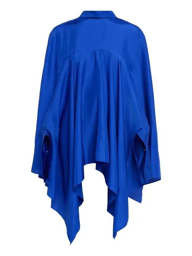 Lanvin Silk Handkerchief Caftan Top