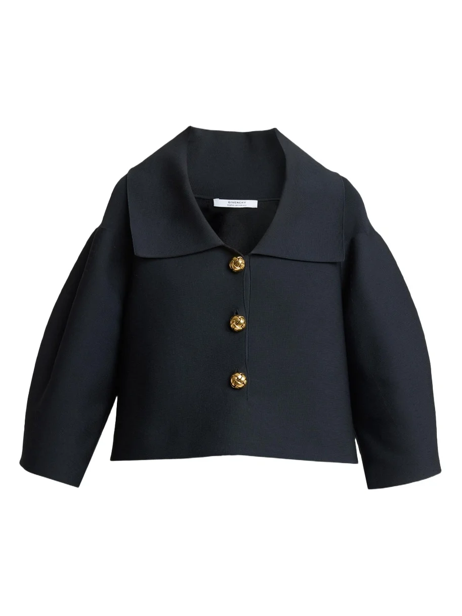 Givenchy Cocoon Button-Down Crop Jacket