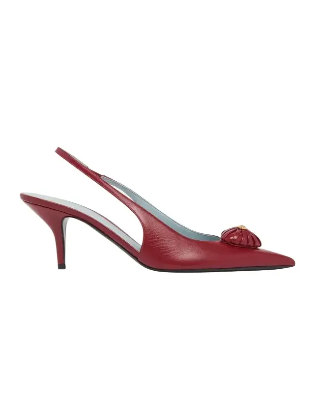 75mm Coeur Royal Leather Slingback Pumps 75mm Coeur Royal Leather Slingback Pumps