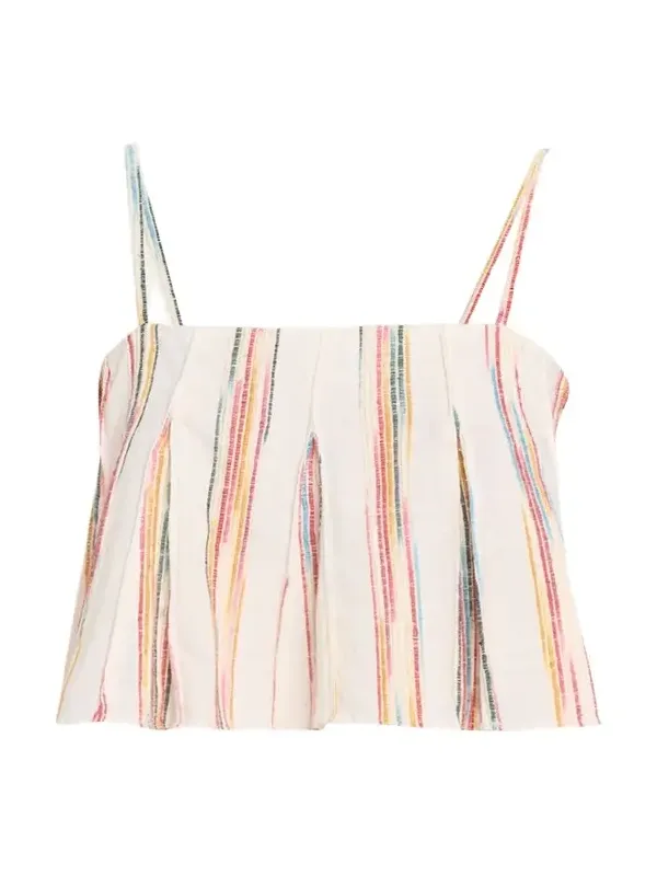 Million Pleats Sleeveless Crop Top Million Pleats Sleeveless Crop Top