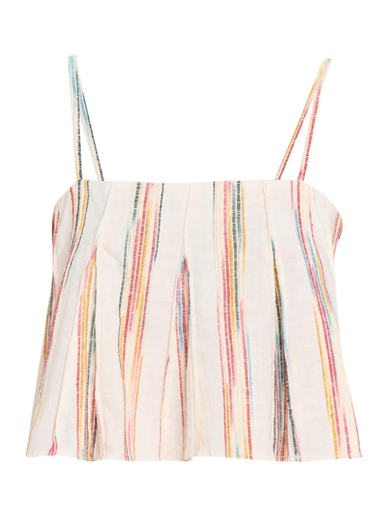 Million Pleats Sleeveless Crop Top