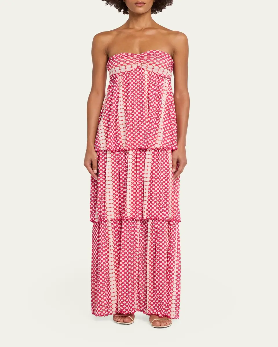 Diane von Furstenberg Joanne Tiered Polka Dot Maxi Dress | Thumbnail 2 Diane von Furstenberg Joanne Tiered Polka Dot Maxi Dress | Thumbnail 2