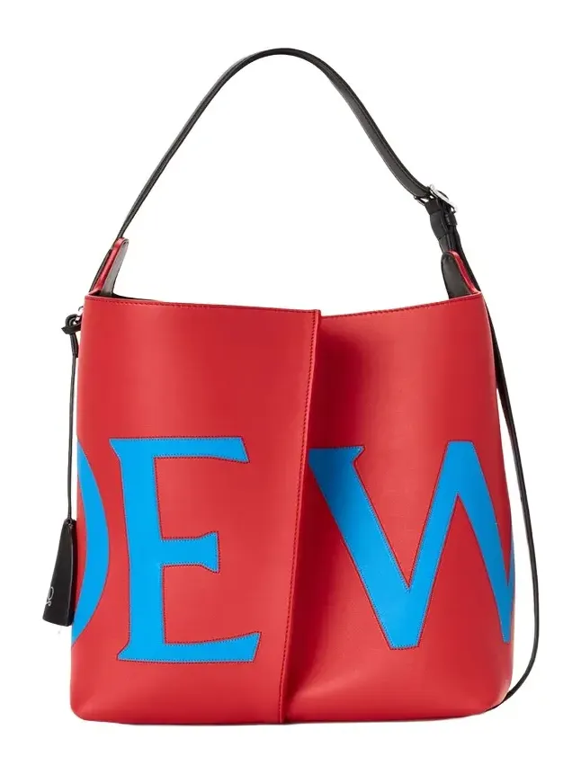 Bilbao Logo-Print Leather Trapeze Bucket Bag Bilbao Logo-Print Leather Trapeze Bucket Bag