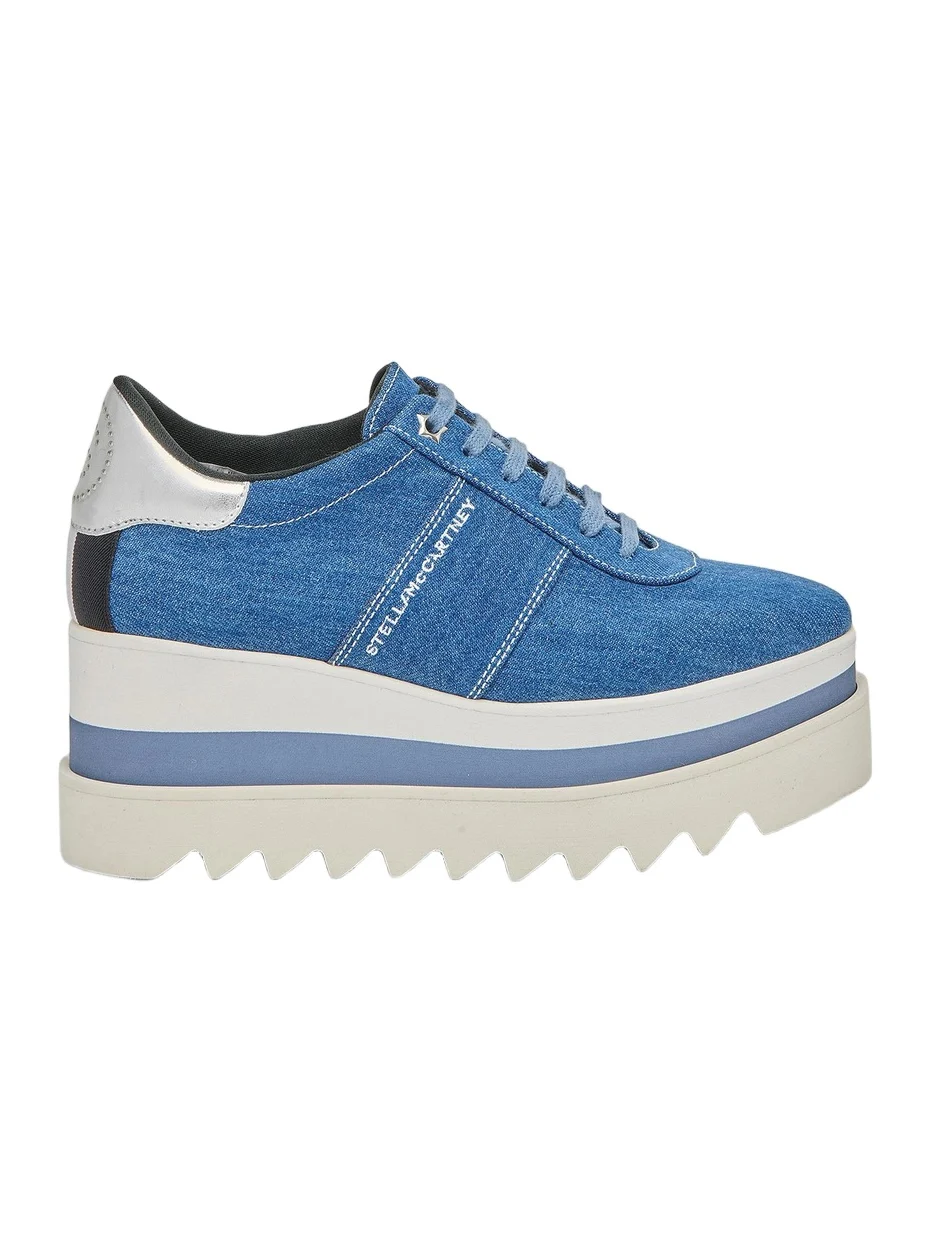Stella McCartney Women's Sneakelyse 80MM Vintage Washed Denim Sneakers