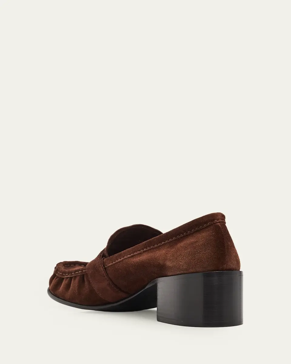 Miu Miu 45mm Suede Buckle Loafers | Thumbnail 4 Miu Miu 45mm Suede Buckle Loafers | Thumbnail 4