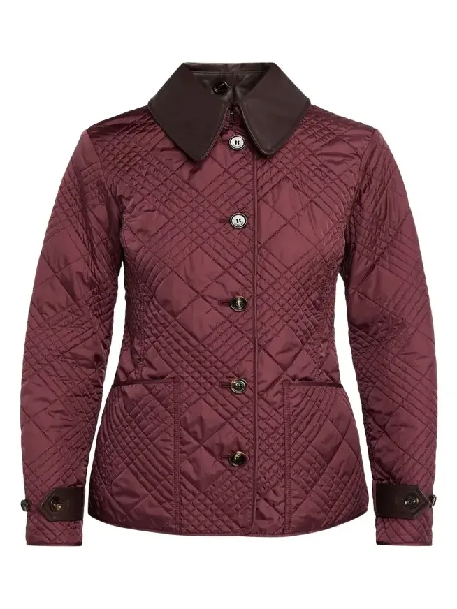 Burberry Fernleigh Check Quilted Slim Jacket