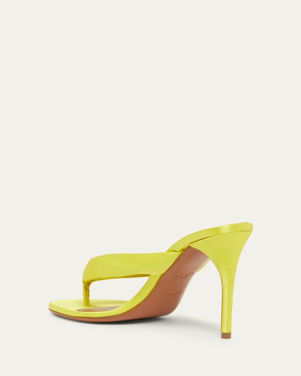 Alaïa 90mm Padded Satin Thong Sandals | Thumbnail 2
