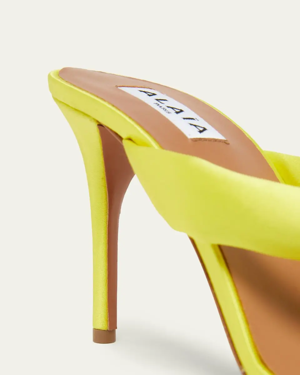 Alaïa 90mm Padded Satin Thong Sandals | Thumbnail 3