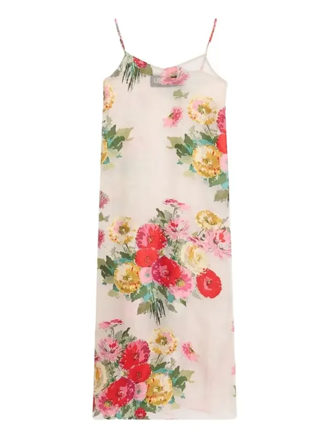 Pat Nixon Floral Overlay Slip Dress