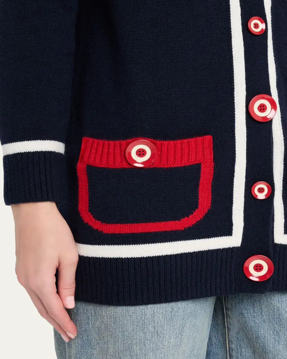 Libertine Cashmere Trompe L'oeil Cardigan | Thumbnail 5