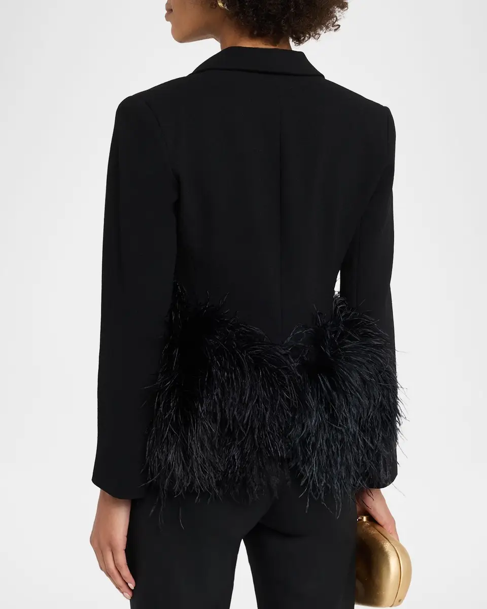 Libertine Feathered Single-Breasted Jacket | Thumbnail 3
