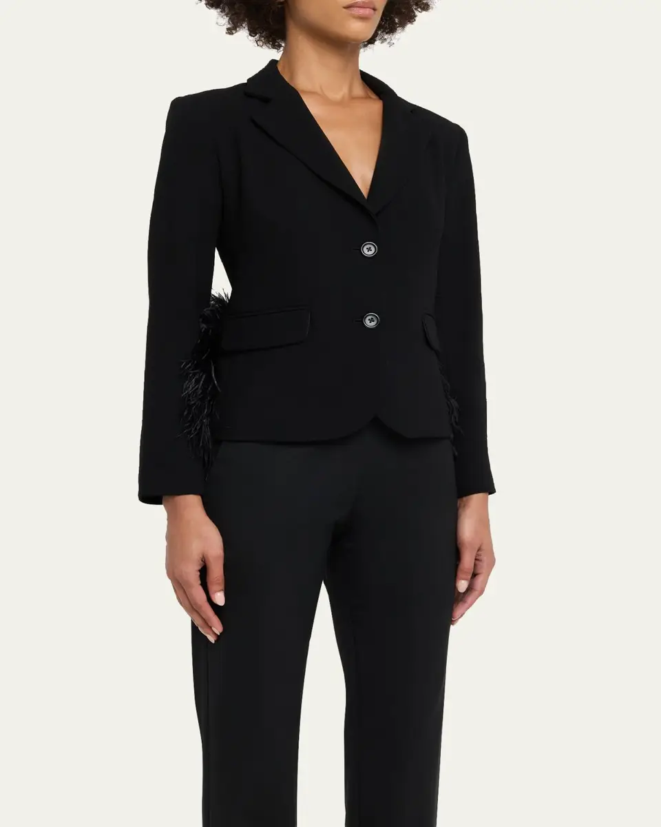 Libertine Feathered Single-Breasted Jacket | Thumbnail 4