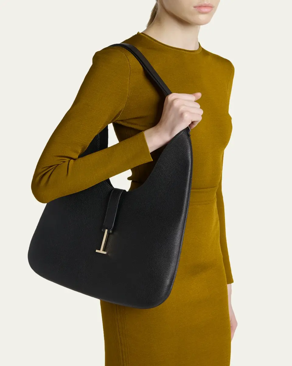 Tom Ford Kara Medium Hanging T Leather Hobo Bag | Thumbnail 2 Tom Ford Kara Medium Hanging T Leather Hobo Bag | Thumbnail 2