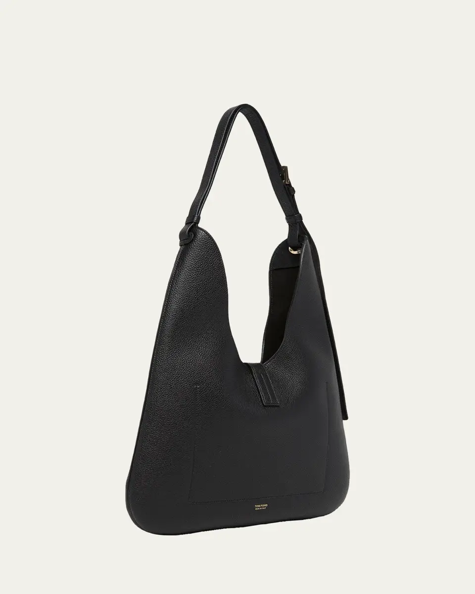 Tom Ford Kara Medium Hanging T Leather Hobo Bag | Thumbnail 3 Tom Ford Kara Medium Hanging T Leather Hobo Bag | Thumbnail 3