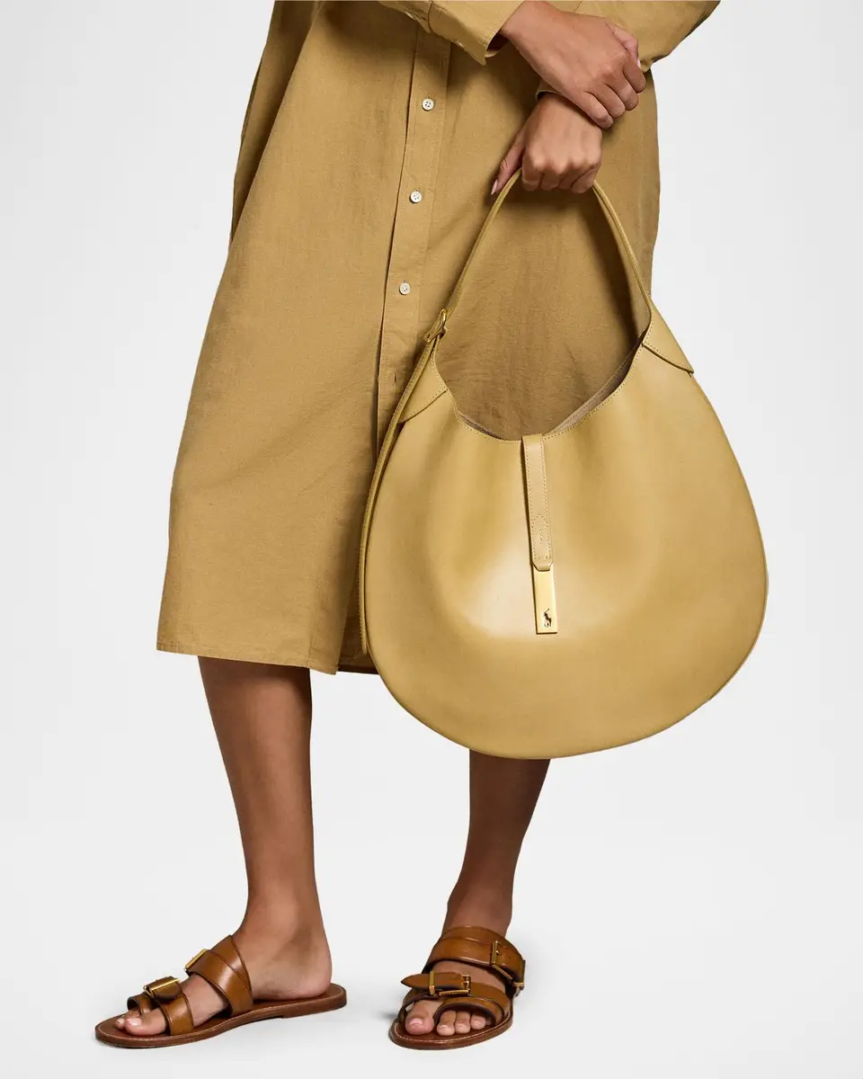 Polo Ralph Lauren Polo ID Calfskin Large Shoulder Bag | Thumbnail 5