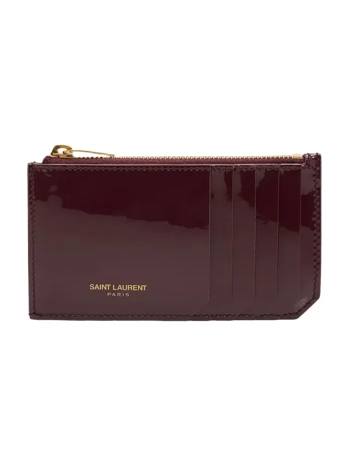 Saint Laurent Patent Leather Card Holder