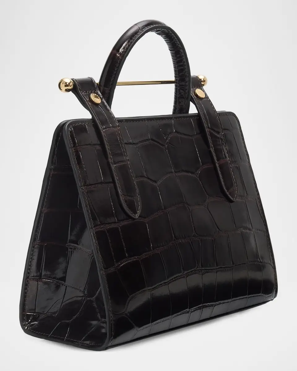 Strathberry Mini Croc-Embossed Leather Tote Bag | Thumbnail 3 Strathberry Mini Croc-Embossed Leather Tote Bag | Thumbnail 3
