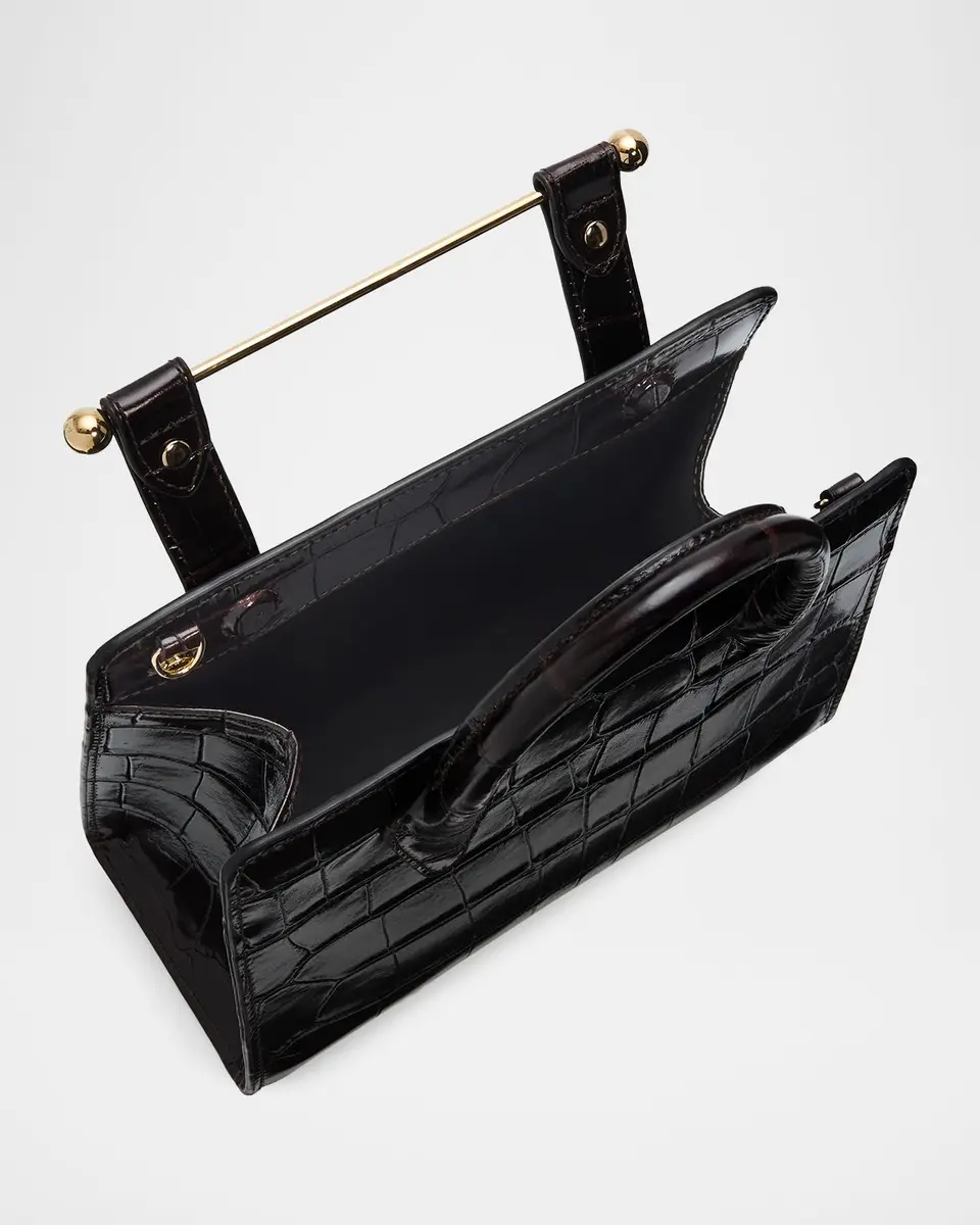 Strathberry Mini Croc-Embossed Leather Tote Bag | Thumbnail 4 Strathberry Mini Croc-Embossed Leather Tote Bag | Thumbnail 4