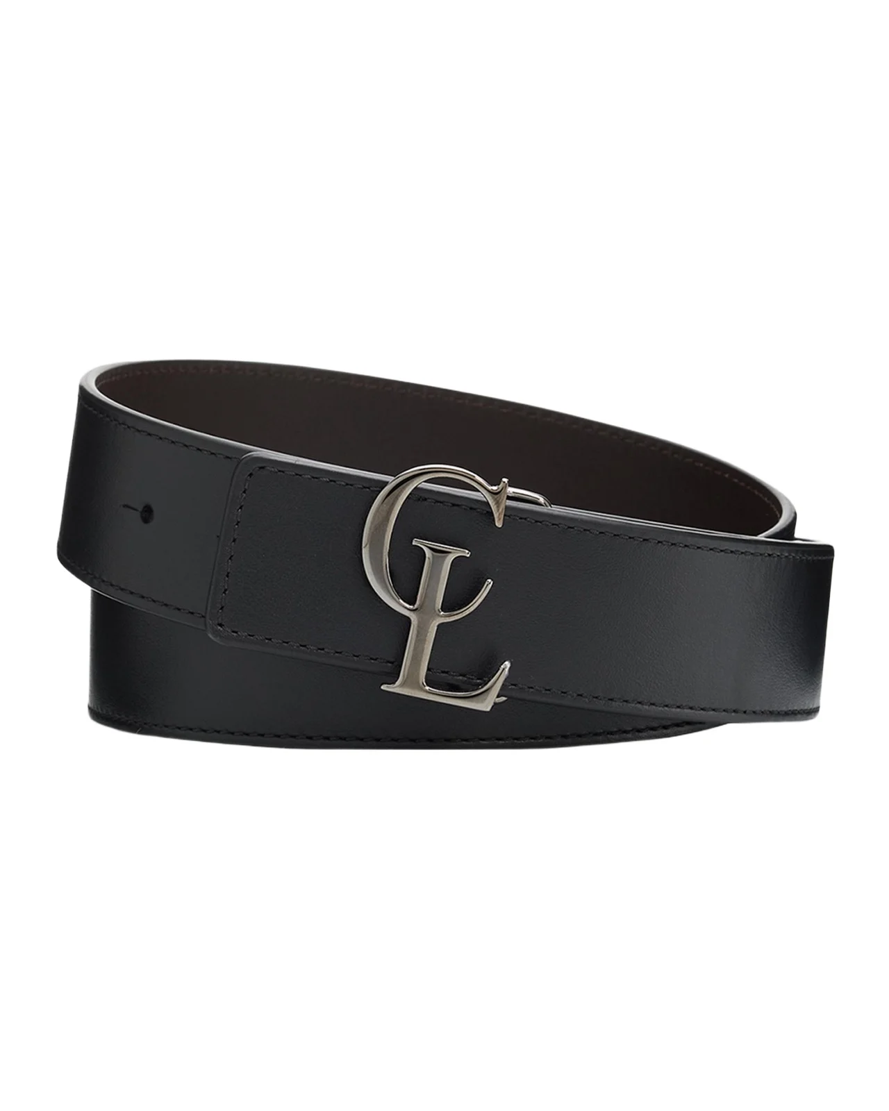 Christian Louboutin Men's CL-Buckle Reversible Leather Belt